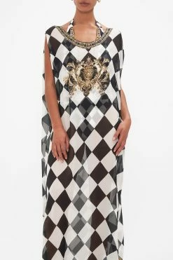 SHEER ROUND NECK KAFTAN DUOMO DYNASTY -clothing shop CAMILLA 00026687 DUOMODYNASTY SHEERROUNDNECKKAFTAN 4