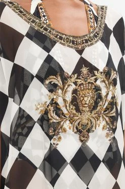 SHEER ROUND NECK KAFTAN DUOMO DYNASTY -clothing shop CAMILLA 00026687 DUOMODYNASTY SHEERROUNDNECKKAFTAN 5