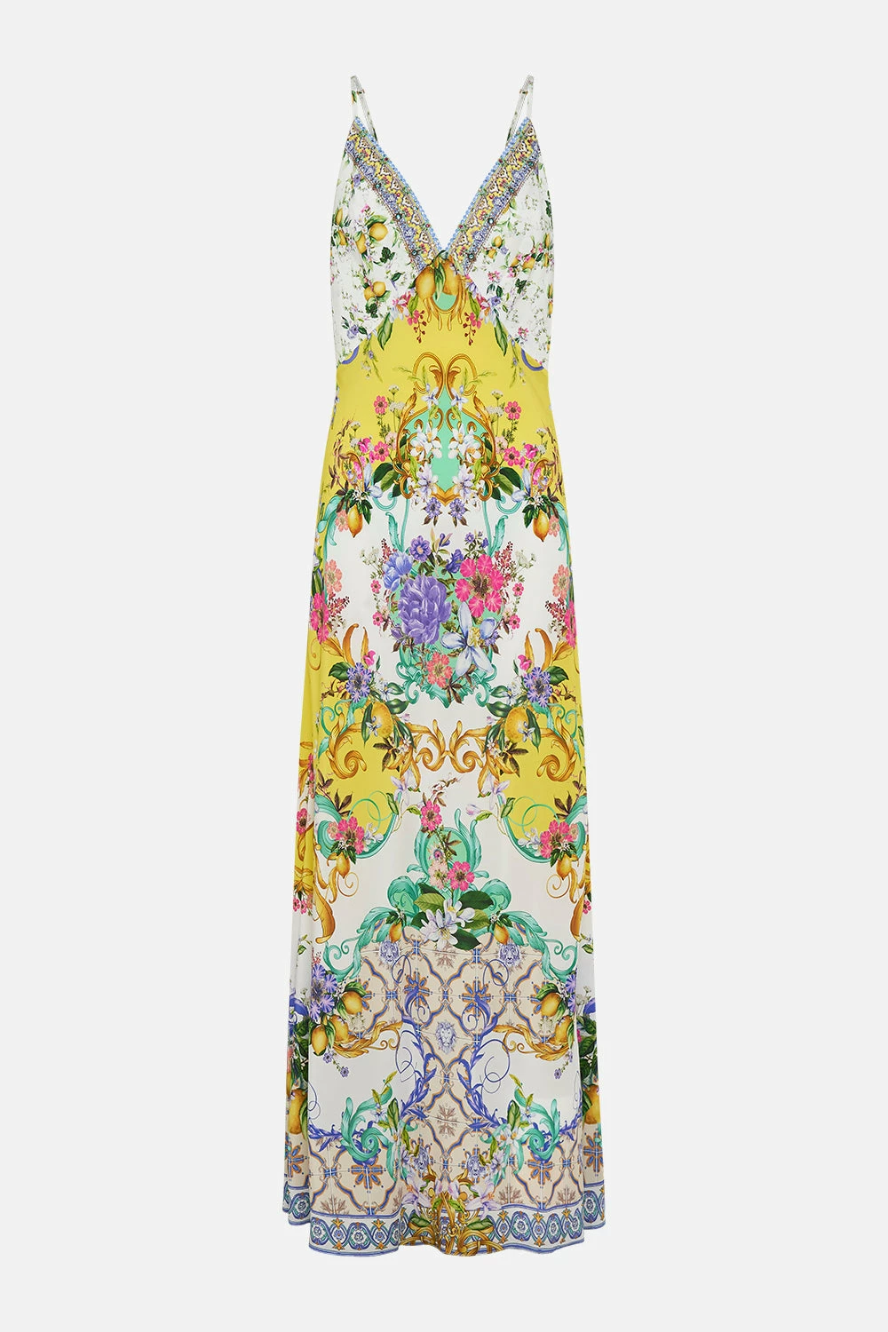 V NECK FULL LENGTH BIAS SLIP DRESS CATERINA SPRITZ - Image 3