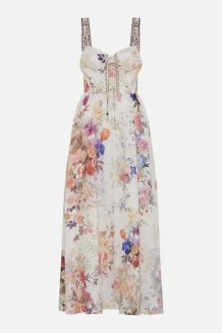 EYELET BUSTIER DRESS FRIENDS WITH FRESCOS -clothing shop CAMILLA 00026729 EYELET BUSTIER DRESS FRIENDS WITH FRESCOS GHOST 1