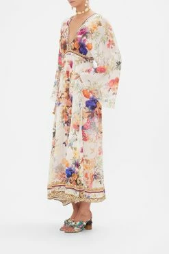 GATHERED KIMONO DRESS FRIENDS WITH FRESCOS -clothing shop CAMILLA 00026730 GATHERED KIMONO DRESS FRIENDS WITH FRESCOS 2