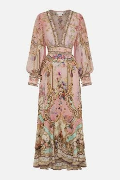 LONG BUTTON FRONT DRESS LETTERS FROM THE PINK ROOM -clothing shop CAMILLA 00026744 LONG BUTTON FRONT DRESS LETTERS FROM THE PINK ROOM GHOST 1