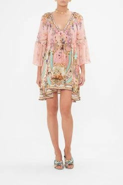 A-LINE RUFFLE SLEEVE DRESS LETTERS FROM THE PINK ROOM