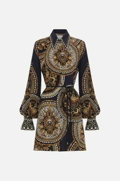 SHIFT SHIRT DRESS DUOMO KALEIDO -clothing shop CAMILLA 00028199 SHIFT SHIRT DRESS GHOST 1