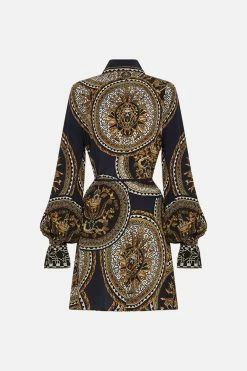 SHIFT SHIRT DRESS DUOMO KALEIDO -clothing shop CAMILLA 00028199 SHIFT SHIRT DRESS GHOST 2