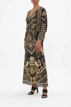 TWIST FRONT BATWING DRESS DUOMO DYNASTY -clothing shop CAMILLA 00028208 DUOMODYNASTY TWISTFRONTBATWINGDRESS 2