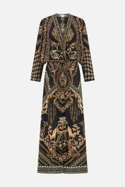 TWIST FRONT BATWING DRESS DUOMO DYNASTY -clothing shop CAMILLA 00028208 TWISTFRONTBATWINGDRESS DUOMODYNASTY GHOST 1