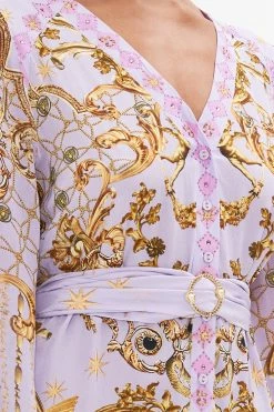 V NECK DRESS WITH BELT LAVENDER EVER AFTER -clothing shop CAMILLA 00028209 LAVENDEREVERAFTER VNECKDRESSWITHBELT 4