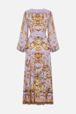 V NECK DRESS WITH BELT LAVENDER EVER AFTER -clothing shop CAMILLA 00028209 VNECKDRESSWITHBELT LAVENDEREVERAFTER GHOST 2