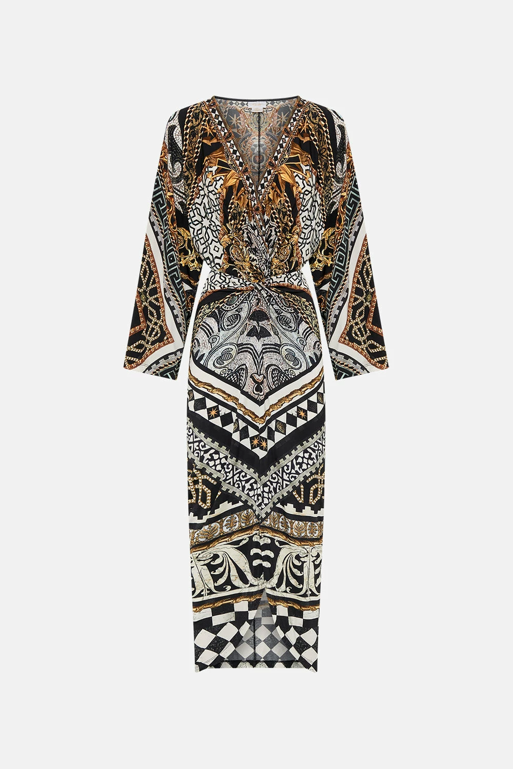 LONG SPLIT FRONT TWIST DRESS LOOK UP TESORO 3 LONG SPLIT FRONT TWIST DRESS LOOK UP TESORO - Image 3