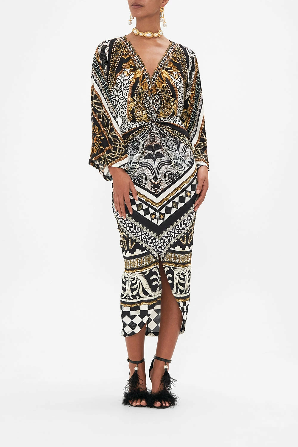 LONG SPLIT FRONT TWIST DRESS LOOK UP TESORO 1 LONG SPLIT FRONT TWIST DRESS LOOK UP TESORO