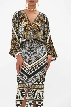 LONG SPLIT FRONT TWIST DRESS LOOK UP TESORO 11 LONG SPLIT FRONT TWIST DRESS LOOK UP TESORO -clothing shop CAMILLA 00028210 LOOKUPTESORO LONGSPLITFRONTTWISTDRESS 4