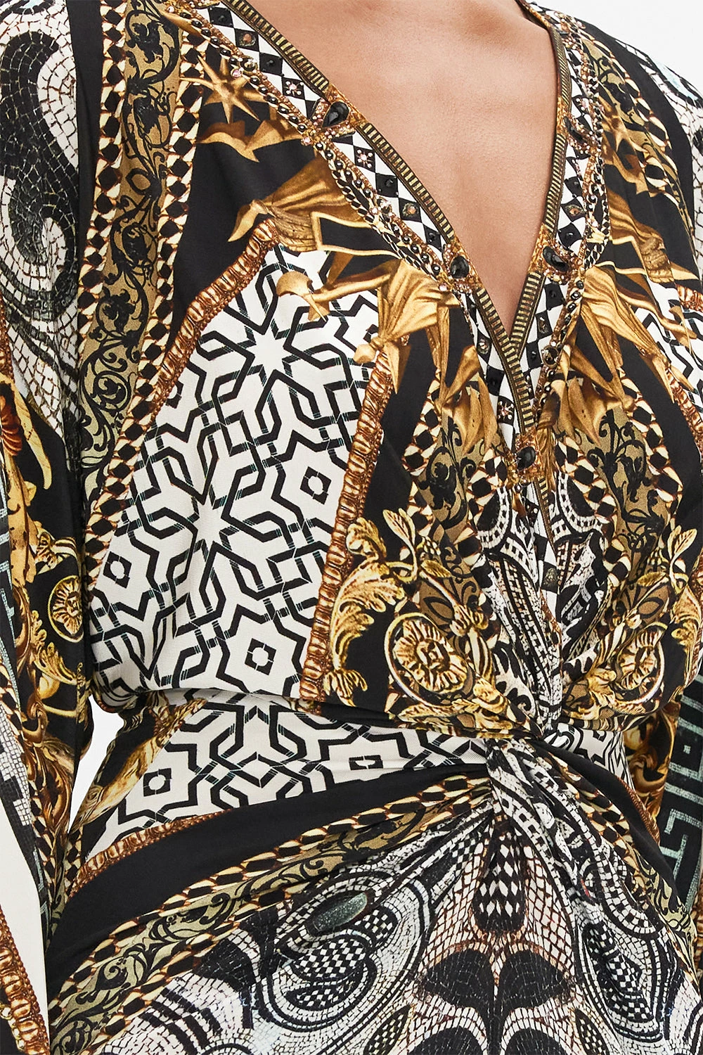 LONG SPLIT FRONT TWIST DRESS LOOK UP TESORO 6 LONG SPLIT FRONT TWIST DRESS LOOK UP TESORO - Image 6