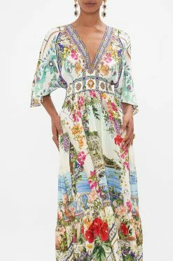 WAISTED DRESS WITH HEM RUFFLE AMALFI AMORE -clothing shop CAMILLA 00028212 AMALFIAMORE WAISTEDDRESSWITHHEMRUFFLE2