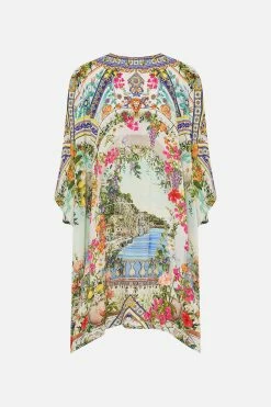 SHORT KAFTAN WITH CUFF AMALFI AMORE -clothing shop CAMILLA 00028213 SHORTKAFTANWITHCUFF AMALFIAMORE GHOST 2