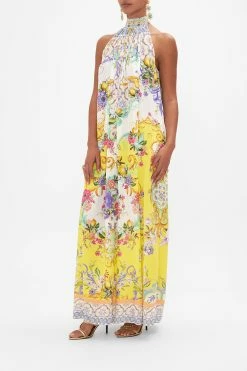 TIE NECK LONG DRESS CATERINA SPRITZ -clothing shop CAMILLA 00028214 CATERINASPRITZ TIENECKLONGDRESS 2