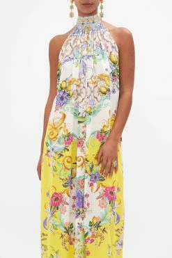 TIE NECK LONG DRESS CATERINA SPRITZ -clothing shop CAMILLA 00028214 CATERINASPRITZ TIENECKLONGDRESS 4