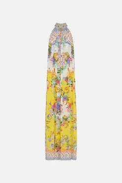 TIE NECK LONG DRESS CATERINA SPRITZ -clothing shop CAMILLA 00028214 TIENECKLONGDRESS CATERINASPRITZ GHOST 1
