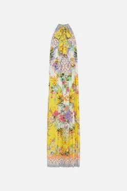TIE NECK LONG DRESS CATERINA SPRITZ -clothing shop CAMILLA 00028214 TIENECKLONGDRESS CATERINASPRITZ GHOST 2