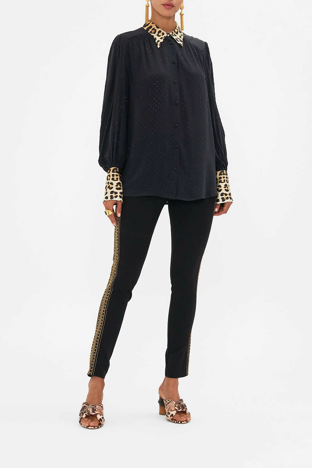 BUTTON THROUGH BLOUSON SLEEVE BLOUSE STANDING OVATION 1 BUTTON THROUGH BLOUSON SLEEVE BLOUSE STANDING OVATION