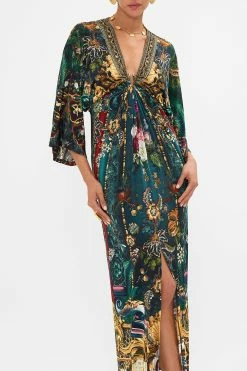 DRAPED JERSEY DRESS WITH HARDWARE VERDIS WORLD -clothing shop CAMILLA 00028238 DRAPED JERSEY DRESS W HARDWARE VERDIS WORLD 4