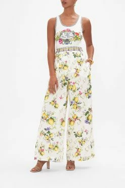 WIDE LEG WAISTED PANT CATERINA SPRITZ