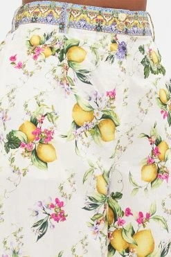 WIDE LEG WAISTED PANT CATERINA SPRITZ -clothing shop CAMILLA 00028239 CATERINASPRITZ WIDELEGWAISTEDPANTLEMONS 5