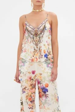 V-NECK BIAS CAMI FRIENDS WITH FRESCOS -clothing shop CAMILLA 00028242 V NECK BIAS CAMI FRIENDS WITH FRESCOS 4