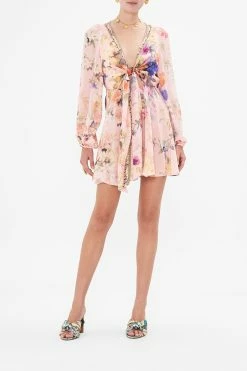 SHORT WRAP TIE DRESS LETTERS FROM THE PINK ROOM