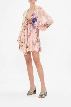 SHORT WRAP TIE DRESS LETTERS FROM THE PINK ROOM -clothing shop CAMILLA 00028244 LETTERSFROMTHEPINKROOM SHORTWRAPTIEDRESS 2