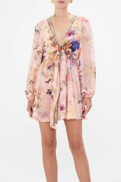 SHORT WRAP TIE DRESS LETTERS FROM THE PINK ROOM -clothing shop CAMILLA 00028244 LETTERSFROMTHEPINKROOM SHORTWRAPTIEDRESS 4