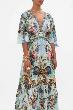 WAISTED DRESS WITH HEM RUFFLE LETTERS TO LEO -clothing shop CAMILLA 00028247 LETTERSTOLEO WAISTEDDRESSWITHHEMRUFFLE 4