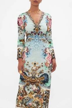 CUT OUT JERSEY DRESS WITH HARDWARE LETTERS TO LEO -clothing shop CAMILLA 00028249 LETTERSTOLEO CUTOUTJERSEYDRESSW HARDWARE 3