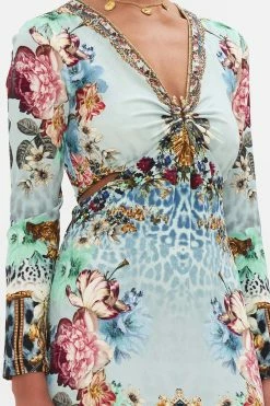 CUT OUT JERSEY DRESS WITH HARDWARE LETTERS TO LEO -clothing shop CAMILLA 00028249 LETTERSTOLEO CUTOUTJERSEYDRESSW HARDWARE 4