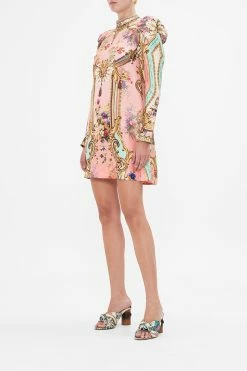 PUFF SLEEVE HIGH NECK MINI DRESS LETTERS FROM THE PINK ROOM -clothing shop CAMILLA 00028250 LETTERSFROMTHEPINKROOM PUFFSLEEVEHIGHNECKMINIDRESS 2