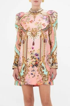 PUFF SLEEVE HIGH NECK MINI DRESS LETTERS FROM THE PINK ROOM -clothing shop CAMILLA 00028250 LETTERSFROMTHEPINKROOM PUFFSLEEVEHIGHNECKMINIDRESS 4