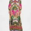 PRINTED LANTERN SLEEVE DRESS ALESSANDROS ATLANTIS