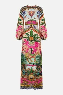 PRINTED LANTERN SLEEVE DRESS ALESSANDROS ATLANTIS -clothing shop CAMILLA 00028254 PRINTED LANTERN SLEEVE DRESS ALESSANDROS ATLANTIS GHOST 2