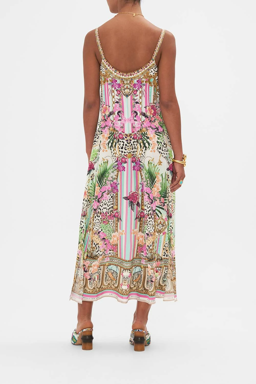 V NECK MIDI SLIP DRESS DEAR AMORE MIO 2 V NECK MIDI SLIP DRESS DEAR AMORE MIO - Image 2