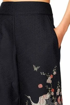 JACQUARD TROUSERS MIDNIGHT MOONCHILD -clothing shop camilla midnight moonchild jacquard trousers 5