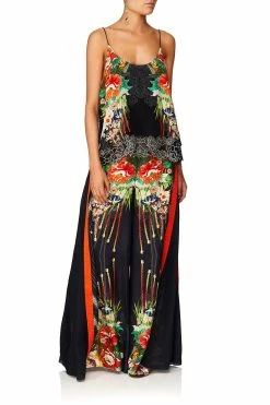 HIGH WAISTED TROUSER W/GODET QUEEN OF KINGS -clothing shop camilla queen of kings double layer cami 5 1 3ad8925e 3164 4ee8 8dc4 0b5cdf378892