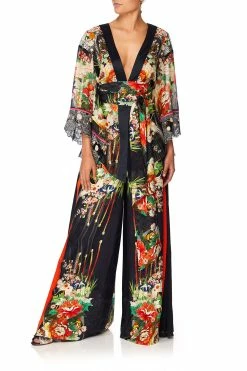 HIGH WAISTED TROUSER W/GODET QUEEN OF KINGS -clothing shop camilla queen of kings kimono w embroidery inserts8 1 68ac1c71 1f9e 46b8 8d6f bdbb10fec762