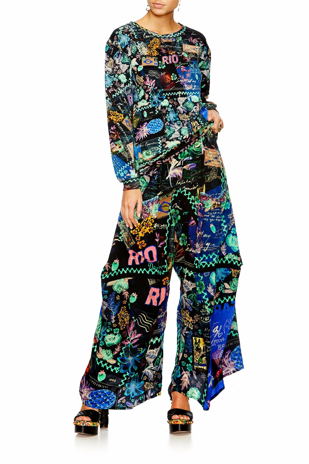 WIDE LEG TROUSER WITH POCKETS YOU'VE GOT MAIL 1 WIDE LEG TROUSER WITH POCKETS YOU'VE GOT MAIL