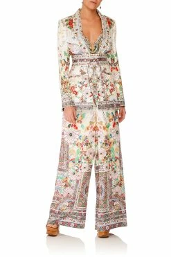 WIDE LEG PANT WITH CUFFS TIME AFTER TIME -clothing shop camilla blazer w chiffon contrast time after time 10 1 ca061a68 da9b 4498 926c 0d2d9bbcacc7