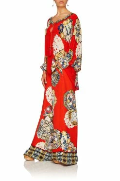 WIDE LEG PANT W/CUFFS FOUND IN TRANSLATION -clothing shop camilla found in translation raglan sleeve blouse w cuff 11 1