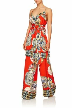 WIDE LEG PANT W/CUFFS FOUND IN TRANSLATION -clothing shop camilla found in translation wrap tunic top 6 1