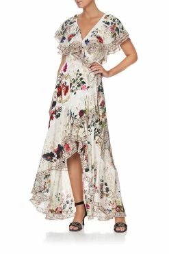 FRILL SLEEVE LONG DRESS FAIRY GODMOTHER -clothing shop camilla frill sleeve long dress fairy godmother 1