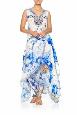 CROSS OVERLAY PANT SAINT GERMAINE -clothing shop camilla high low cross overlay top saint germaine 4 8f759d31 451d 4566 9646 bfd2792f4295