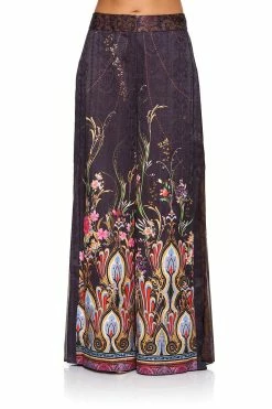 HIGH WAISTED TROUSER WITH GODET WILD FLOWER -clothing shop camilla high waisted trouser with godet wild flower 3