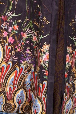 HIGH WAISTED TROUSER WITH GODET WILD FLOWER -clothing shop camilla high waisted trouser with godet wild flower 6